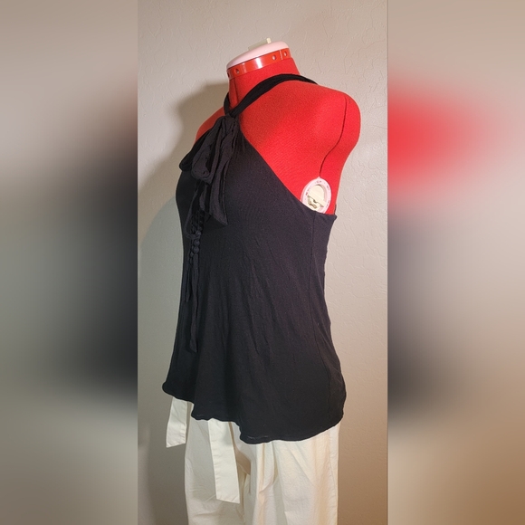 🍉Summer Sale🍉Armani Exchange Black Neck Halter with Bow accent, Size L - Picture 3 of 6